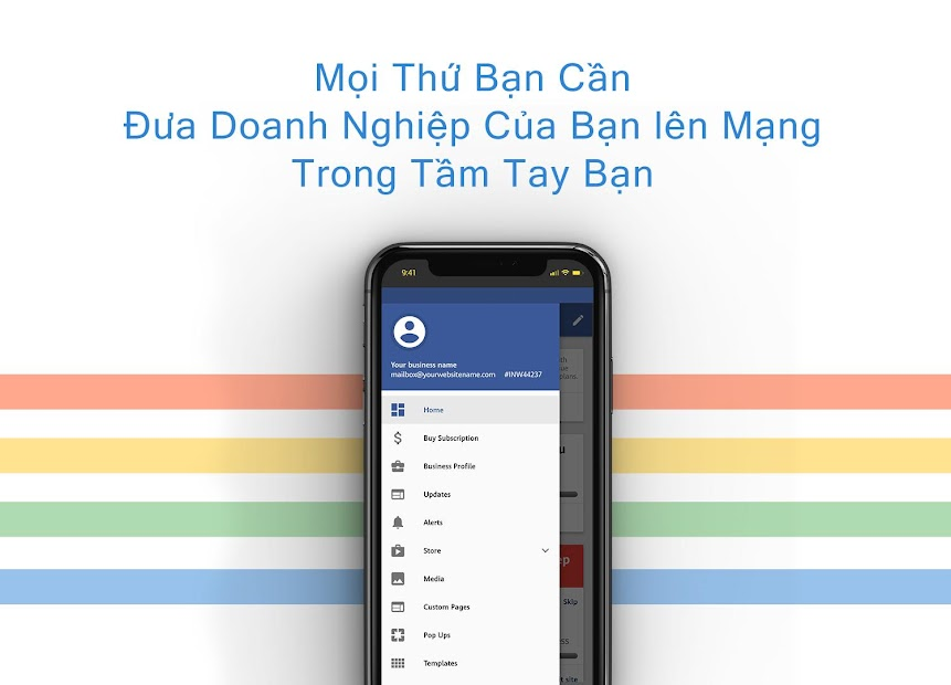 Screenshots Trình tạo trang web tức thì Websites.co.in - Tạo trang Web cho riêng bạn