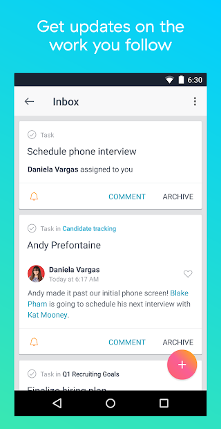 Screenshots Asana - Ứng dụng làm việc nhóm