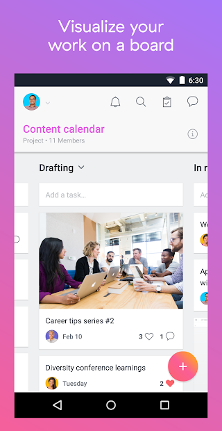 Screenshots Asana - Ứng dụng làm việc nhóm