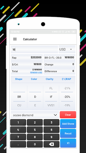 Screenshots Diamond Rap Calculator- Máy tính Kim Cương