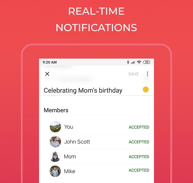 Screenshots GroupCal - Lịch được chia sẻ