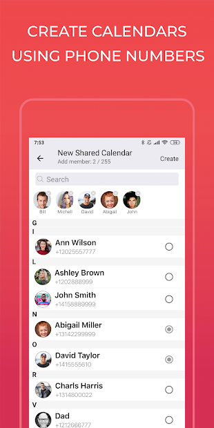 Screenshots GroupCal - Lịch được chia sẻ