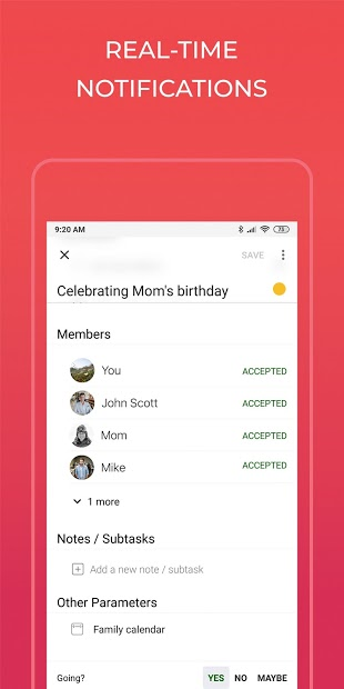 Screenshots GroupCal - Lịch được chia sẻ