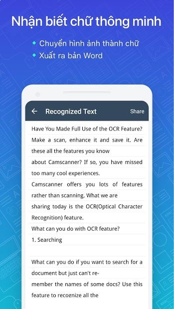 Screenshots CamScanne - Máy quét ảnh, quét thành pdf, miễn phí