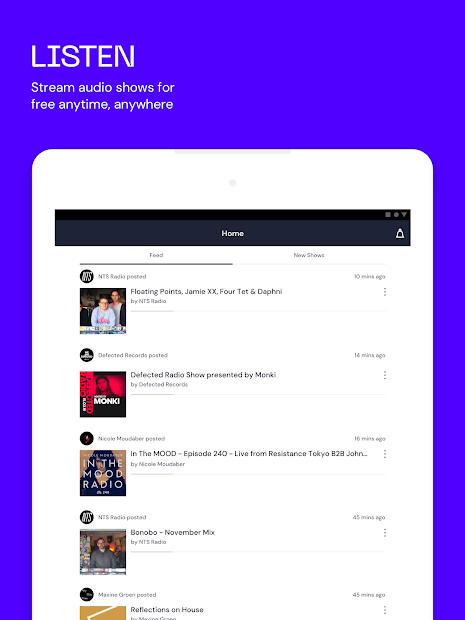 Screenshots Mixcloud - Radio & DJ mixes: Cập nhật hàng triệu bài hát nhanh chóng