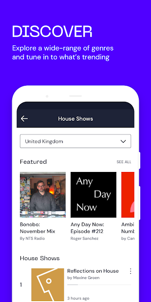 Screenshots Mixcloud - Radio & DJ mixes: Cập nhật hàng triệu bài hát nhanh chóng