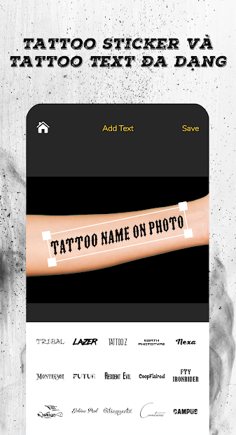 Với ứng dụng tạo Tattoo trên ảnh, bạn có thể tạm biệt việc phải đau đớn để có một hình xăm đẹp như ý muốn. Chỉ cần có một bức ảnh và ứng dụng này, bạn có thể tạo ra bất cứ hình xăm nào mà mình thích và dễ dàng đem đến cho những người bạn của mình chiêm ngưỡng.