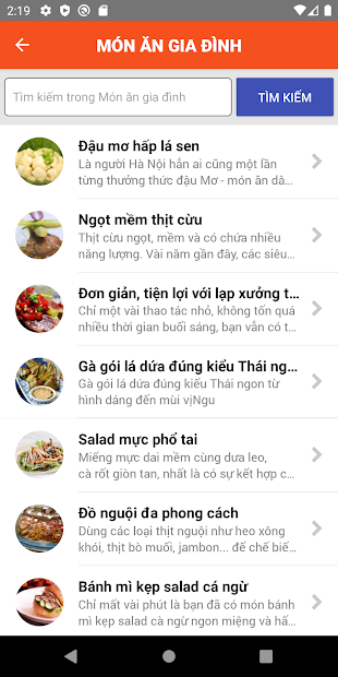 Screenshots Sách Nấu Ăn - 365 món ăn ngon mỗi ngày offline
