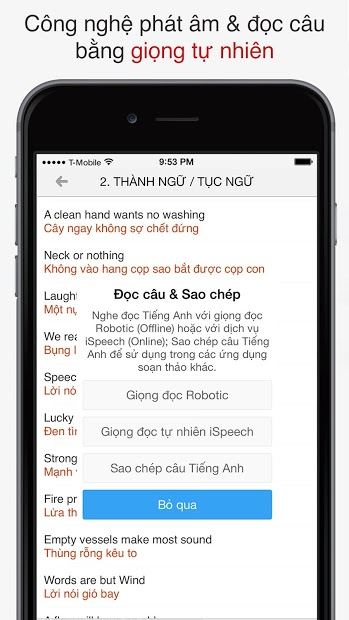 Screenshots Tra câu - Ứng dụng tra mẫu câu Anh-Việt, Việt-Anh