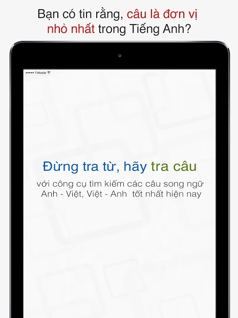 Screenshots Tra câu - Ứng dụng tra mẫu câu Anh-Việt, Việt-Anh