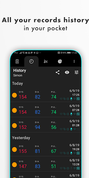 Screenshots Blood Pressure - Huyết áp: Quản lý huyết áp của bạn