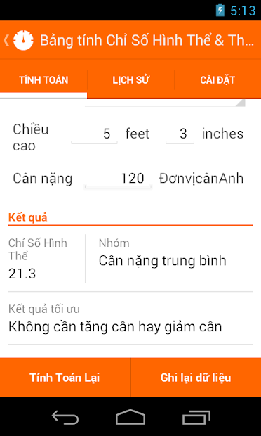 Screenshots Weight Calorie Watch: Ứng dụng tính calo, quản lý chỉ số cơ thể, calo