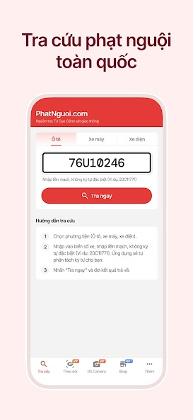 Screenshots Ứng dụng tra cứu phạt nguội, vi phạm giao thông | Link tải, hướng dẫn sử dụng, mẹo thủ thuật