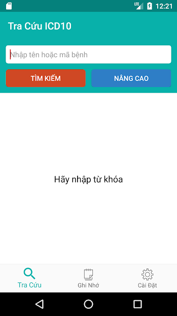 Screenshots Tra Cứu ICD10: Tra cứu danh mục bệnh