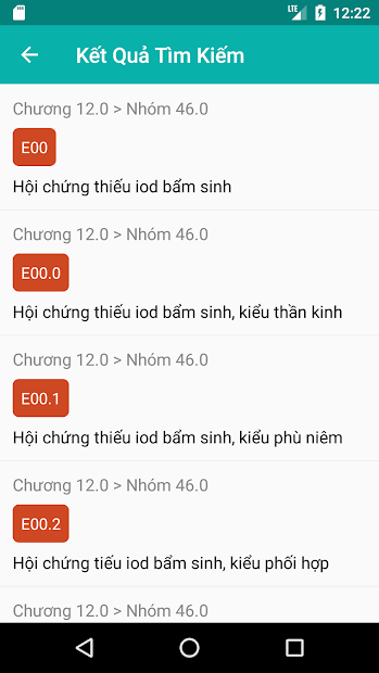 Screenshots Tra Cứu ICD10: Tra cứu danh mục bệnh