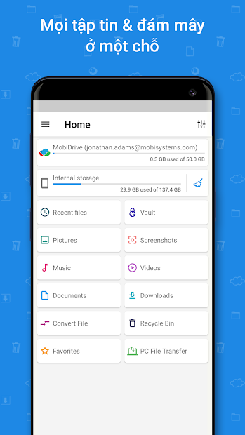 Screenshots File Commander - File Manager & Free Cloud: Quản lý chuyển đổi file