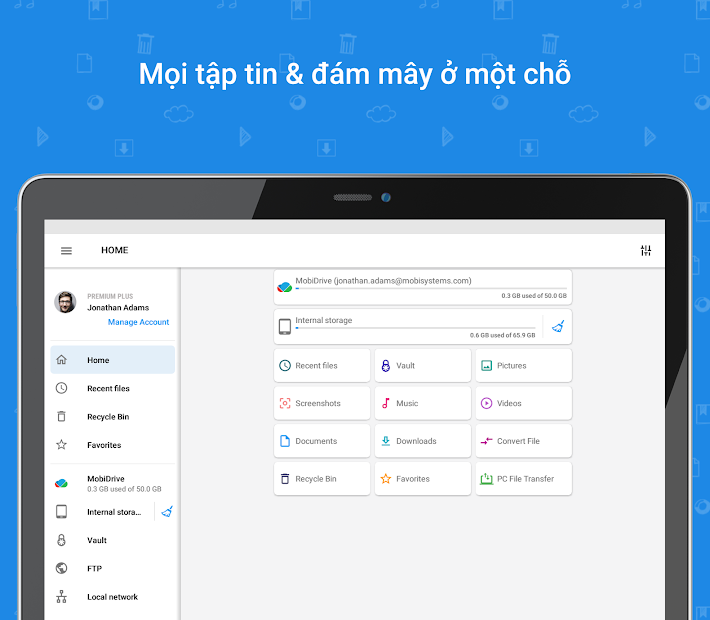 Screenshots File Commander - File Manager & Free Cloud: Quản lý chuyển đổi file