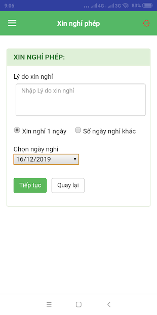 Screenshots Sổ Chấm Công: Báo cáo công việc, quản lý thời gian
