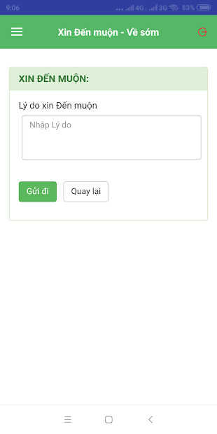 Screenshots Sổ Chấm Công: Báo cáo công việc, quản lý thời gian