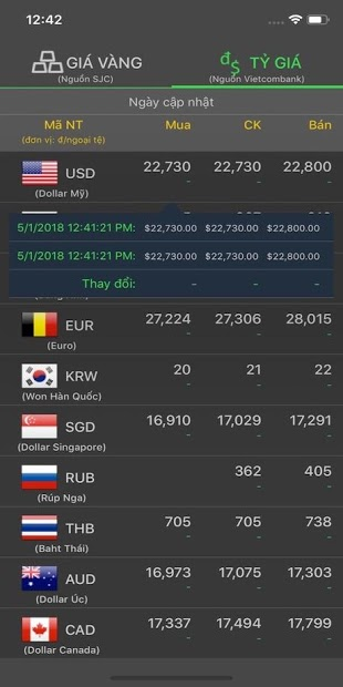 Screenshots Giá Vàng - Tỷ Giá Ngoại Tệ: Xem giá vàng, ngoại tệ chính xác 24/7