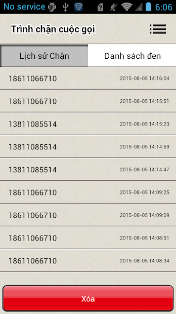 Screenshots Trình chặn cuộc gọi: Chặn các cuộc gọi quảng cáo/không có trong danh bạ