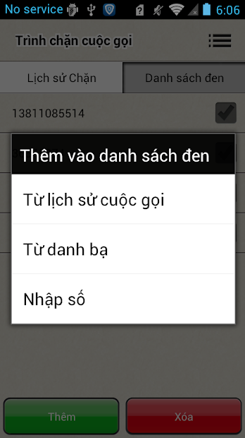 Screenshots Trình chặn cuộc gọi: Chặn các cuộc gọi quảng cáo/không có trong danh bạ