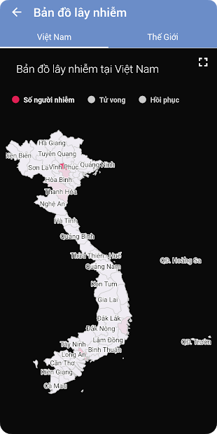 Screenshots COVID-19: Cập nhật thông tin dịch bệnh COVID-19 liên tục