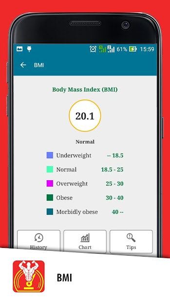 Screenshots Weight Gain Calculator - Chế độ ăn uống tăng cân