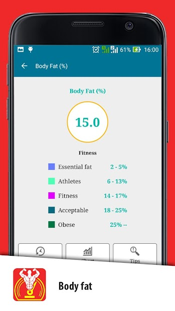 Screenshots Weight Gain Calculator - Chế độ ăn uống tăng cân