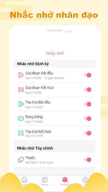 Screenshots Lịch kinh nguyệt & Tính ngày rụng trứng
