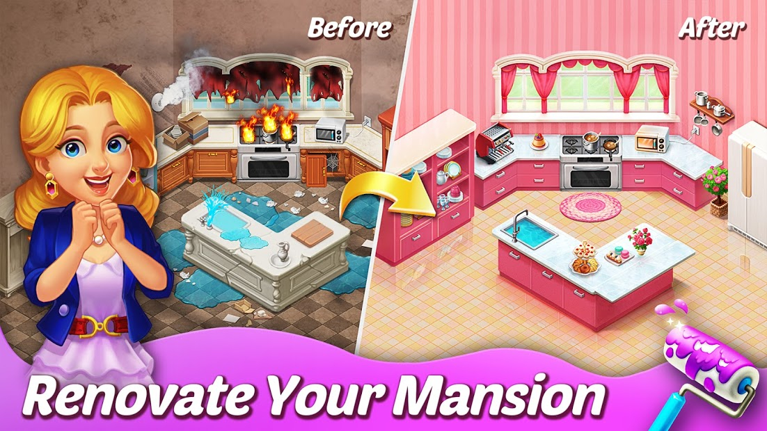 Screenshots Matchington Mansion - Trò chơi kim cương kết hợp xây dựng biệt thự