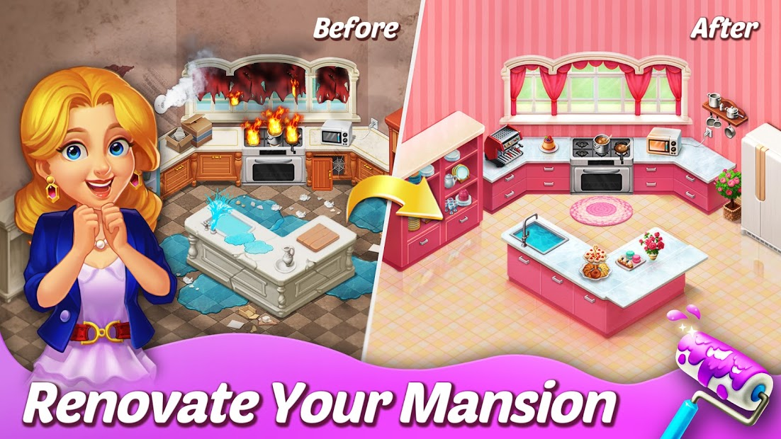 Screenshots Matchington Mansion - Trò chơi kim cương kết hợp xây dựng biệt thự