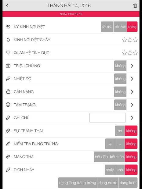 Screenshots Lịch Rụng Trứng Ladytimer: Tính lịch rụng trứng, chu kỳ kinh nguyệt