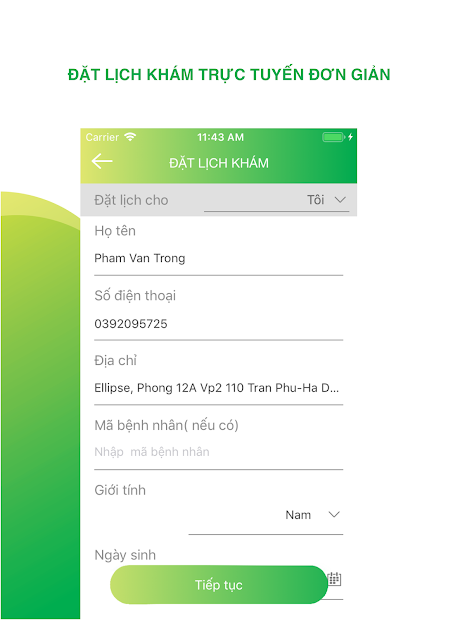 Screenshots Bệnh viện Phụ sản Hà Nội: Đặt lịch khám bệnh online