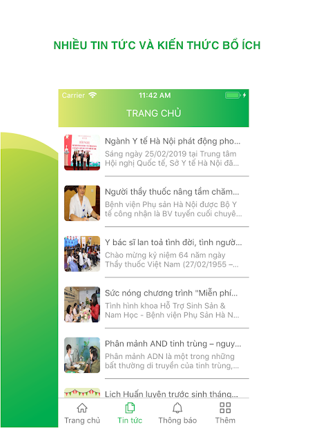 Screenshots Bệnh viện Phụ sản Hà Nội: Đặt lịch khám bệnh online