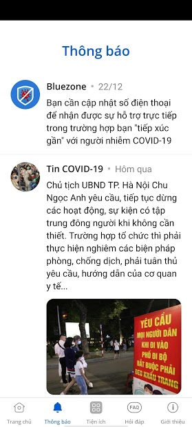 Screenshots Tải Bluezone - Phát hiện tiếp xúc người nhiễm Covid-19