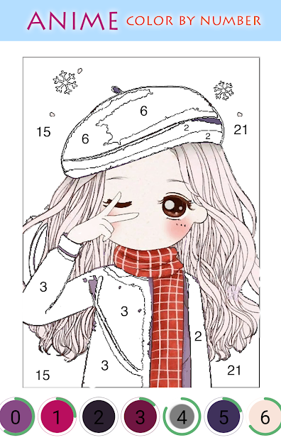 Screenshots Anime & Manga dễ thương - Tô màu theo số