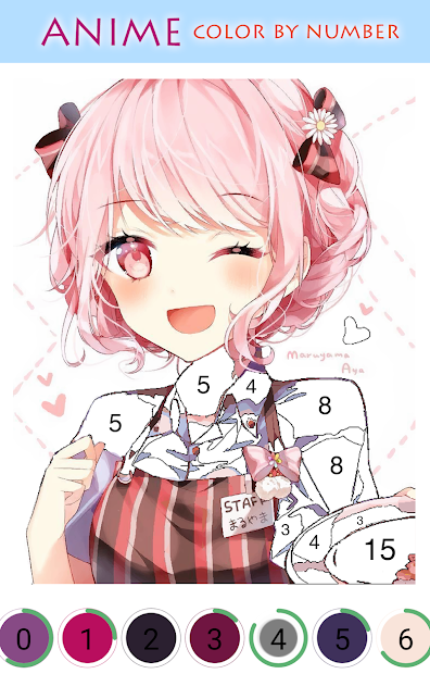 Screenshots Anime & Manga dễ thương - Tô màu theo số