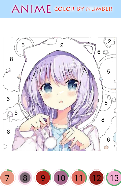 Screenshots Anime & Manga dễ thương - Tô màu theo số