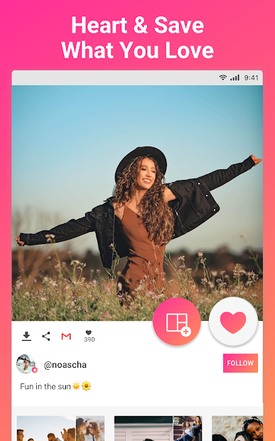 Screenshots We Heart It- Mạng xã hội tìm kiếm ảnh nhanh nhất