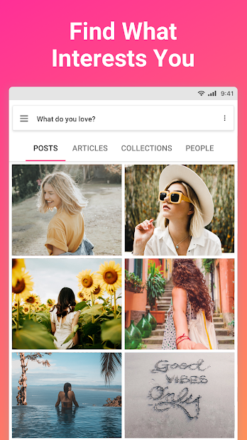 Screenshots We Heart It- Mạng xã hội tìm kiếm ảnh nhanh nhất