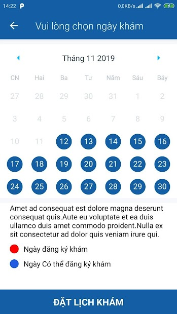 Screenshots Đặt hẹn khám Bệnh viện Nhân dân Gia định: Đặt lịch khám bệnh online