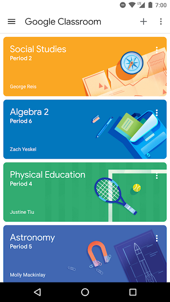 Ảnh chụp màn hình Google Classroom- Quản lý lớp học