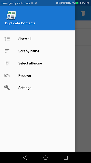 Screenshots Duplicate Contacts-Xóa danh bạ trùng lặp