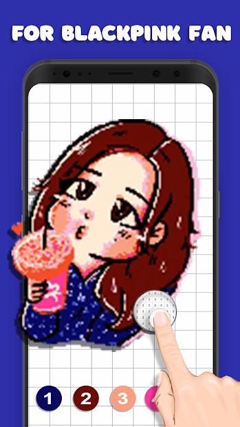Screenshots Black Pink Pixel Art - Tô màu theo số cho Blackpink phiên bản Chibi