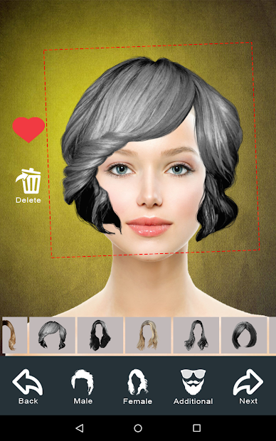 Ảnh chụp màn hình Hair Style Changer - Ứng dụng thử kiểu tóc để thay đổi kiểu tóc nam nữ