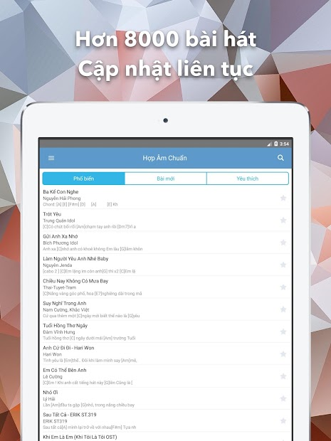 Screenshots Hợp Âm Chuẩn - Ứng dụng tra cứu hợp âm guitar, piano, ukulele