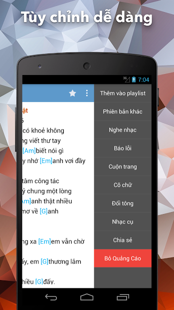 Screenshots Hợp Âm Chuẩn - Ứng dụng tra cứu hợp âm guitar, piano, ukulele