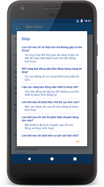 Screenshots Chuông báo chống trộm