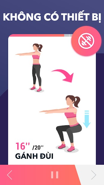 Screenshots Ứng Dụng Giảm Cân Cho Nữ - Tập Luyện Tại Nhà